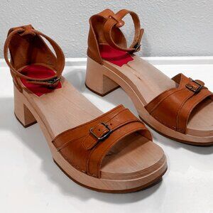Swedish Hasbeens ankle strap sandals